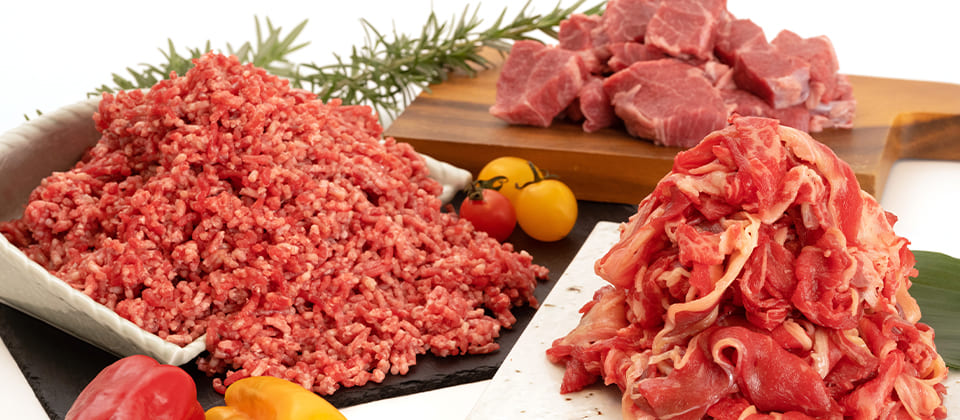 栄養たっぷりのあか牛の肉